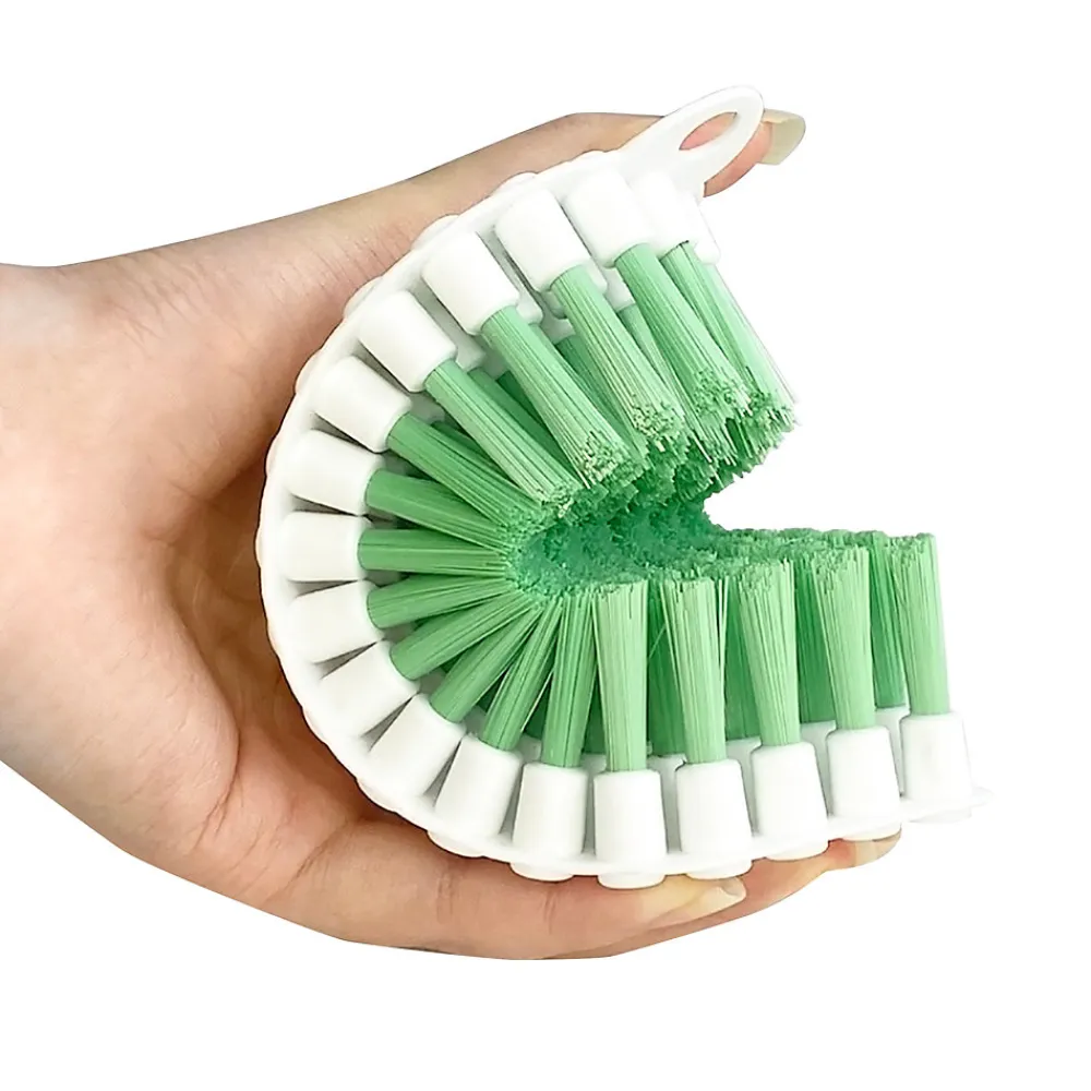 Brosse à récurer flexible poils rigide blanc l.7cm>GoodHome New