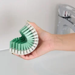Brosse à récurer flexible poils rigide blanc l.7cm><noscript><img width=