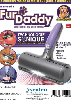 Venteo Brosse anti-poils animaux Fur Daddy* Brosse De Nettoyage