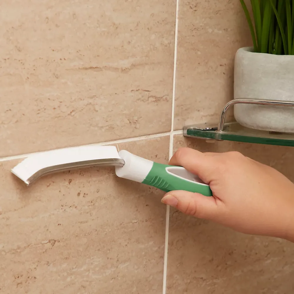 GoodHome Brosse joints carrelage poils rigide blanc l.2.5 cm* Brosse De Nettoyage