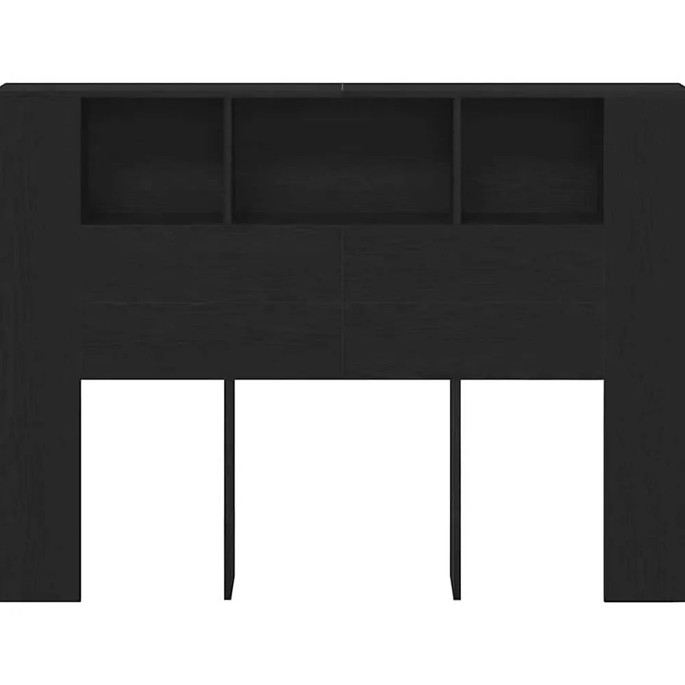 Cabinet de Tête de Lit Chêne noir 120 x 18.5 x 102.5 cm>Vidaxl Best
