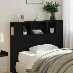 Vidaxl Cabinet de Tête de Lit Chêne noir 120 x 18.5 x 102.5 cm* Tête De Lit