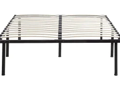 Cadre à lattes + pieds pour matelas 140 x 190 cm - 26 lattes><noscript><img width=