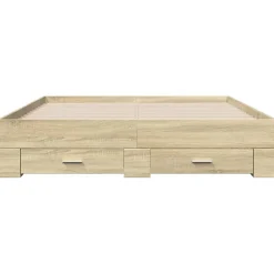 Cadre de lit avec tiroirs sans matelas chêne sonoma 160x200 cm><noscript><img width=