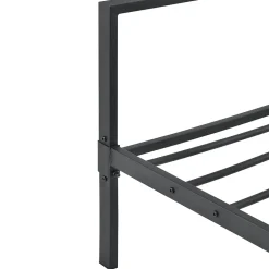 [En.Casa] Cadre de Lit double en Métal Imatra 180 x 200 cm Noir Mat en.casa* Lit Double