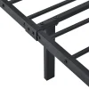 [En.Casa] Cadre de Lit Double en Métal Laos 160 x 200 cm Noir Mat en.casa* Lit Double