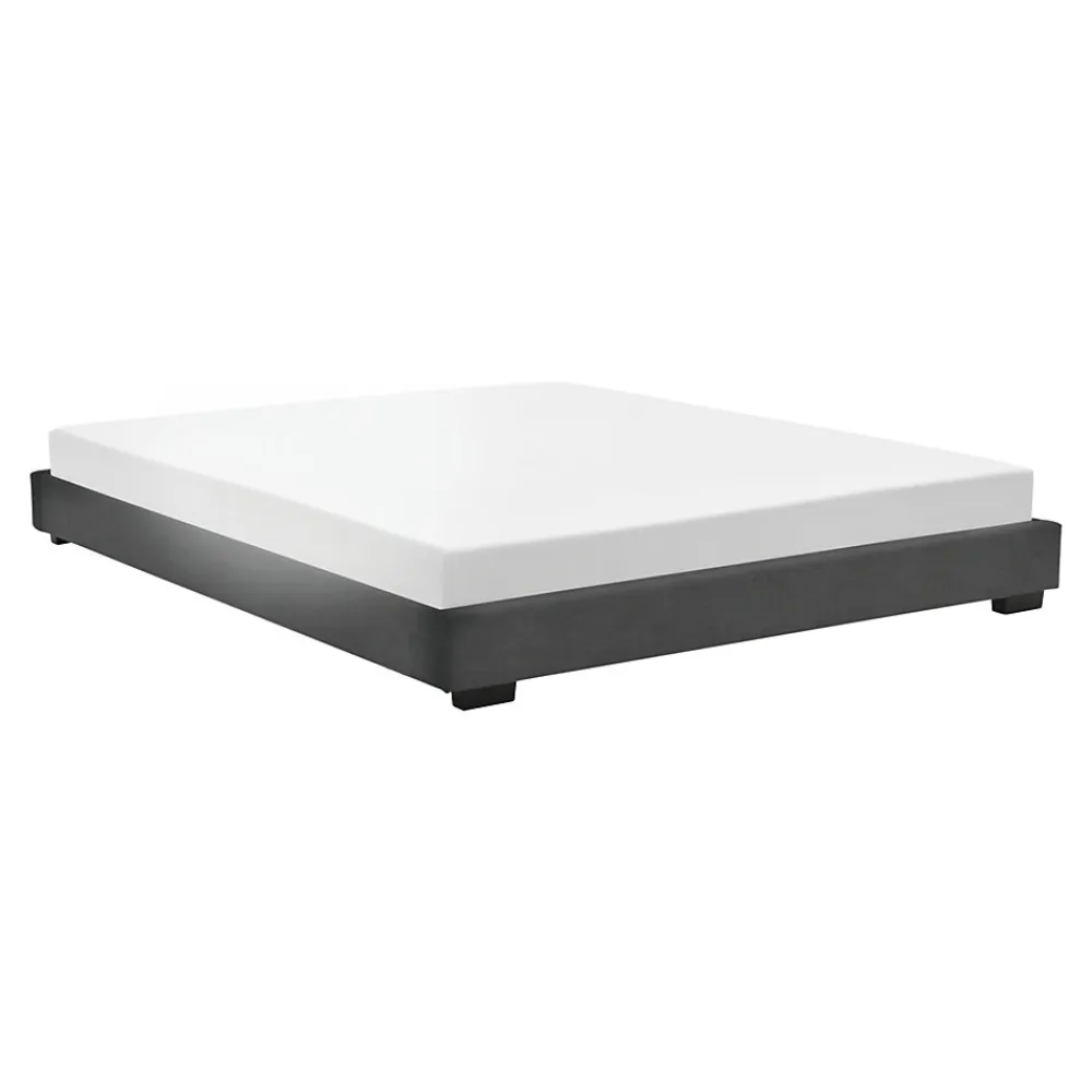 Cadre de Lit Double Masari Rembourré avec Similicuir Noir 200 x 180 cm>Corium