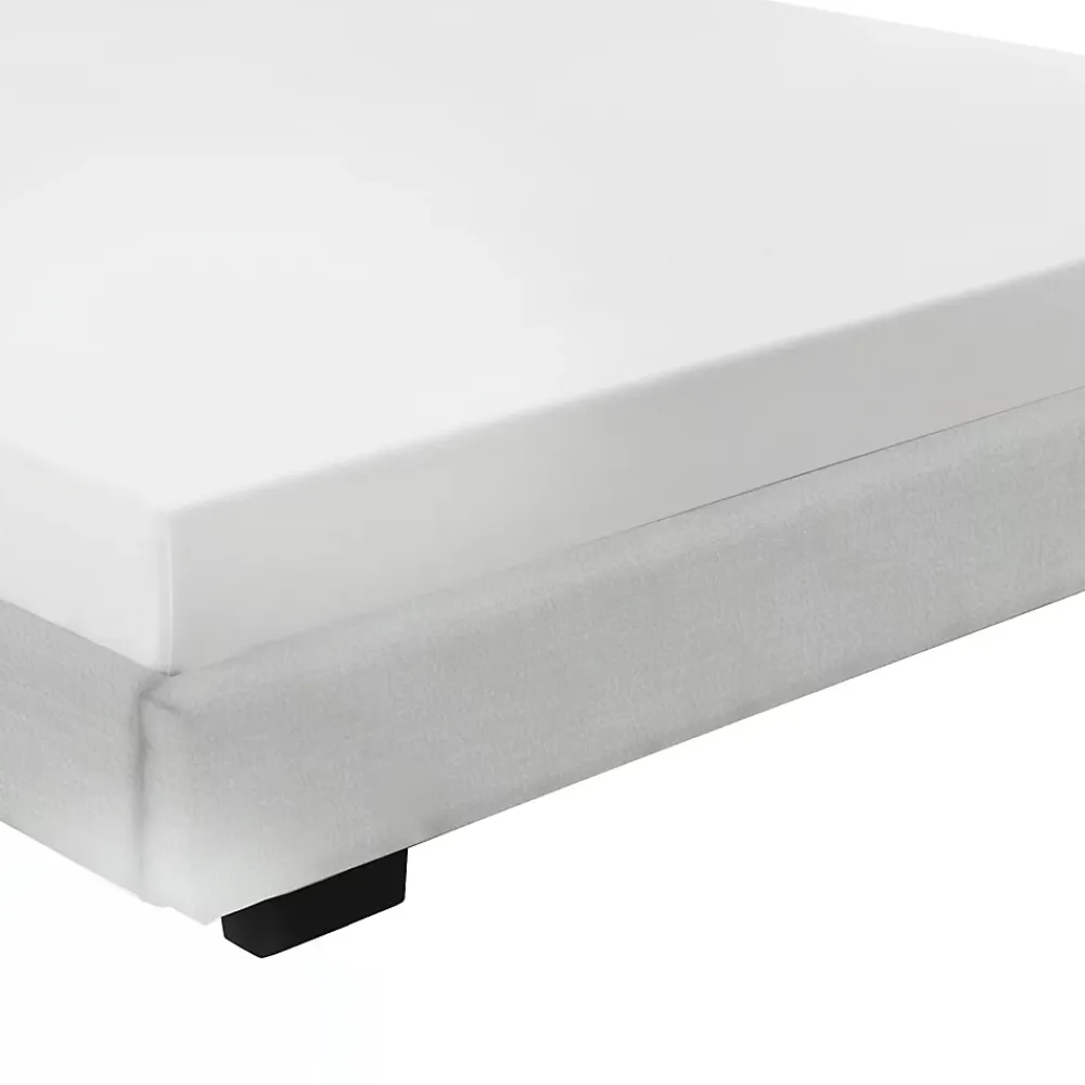 Corium Cadre de Lit Double Masari Rembourré avec Similicuir Blanc 200 x 140 cm* Lit Double