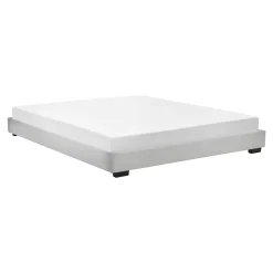 Corium Cadre de Lit Double Masari Rembourré avec Similicuir Blanc 200 x 140 cm* Lit Double
