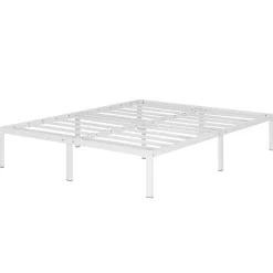 Cadre De Lit En Acier Avec Espace De Rangement - Montage Facile - 200x200 Cm Blanc>Monmobilierdesign Clearance