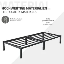 Ml-Design Cadre de lit en acier pour chambre à coucher + sommier à lattes matelas 90x200cm* Sommier