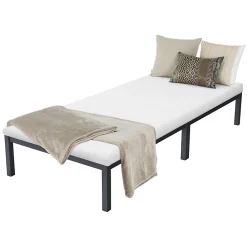 Ml-Design Cadre de lit en acier pour chambre à coucher + sommier à lattes matelas 90x200cm* Sommier