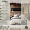 Tectake Cadre de lit en acier sommier à lattes en bois de peuplier 200x140cm* Lit Double