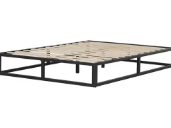Habitat Et Jardin Cadre de lit en métal 160 x 200 cm - Noir* Lit Double