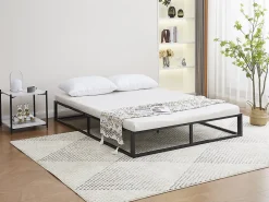 Habitat Et Jardin Cadre de lit en métal 140 x 190 - Noir* Lit Double