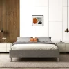 Cadre de lit gris, 140x190 cm, rembourré 31 cm>Teeno Hot