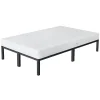 Cadre de lit métal anthracite matelas H:16 cm sommier à lattes intégré 120x200cm>Ml-Design Best