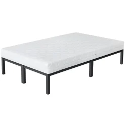 Cadre de lit métal anthracite matelas H:16 cm sommier à lattes intégré 120x200cm>Ml-Design Best