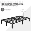 Ml-Design Cadre de lit noir en métal 120x200cm avec sommier à lattes matelas H:16 cm* Sommier
