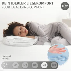 Ml-Design Cadre de lit noir en métal 120x200cm avec sommier à lattes matelas H:16 cm* Sommier