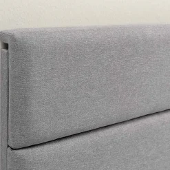 Vs Venta-Stock Cadre de lit plateforme Aroma capitonné 30 cm, 150x190 cm, Gris clair* Sommier