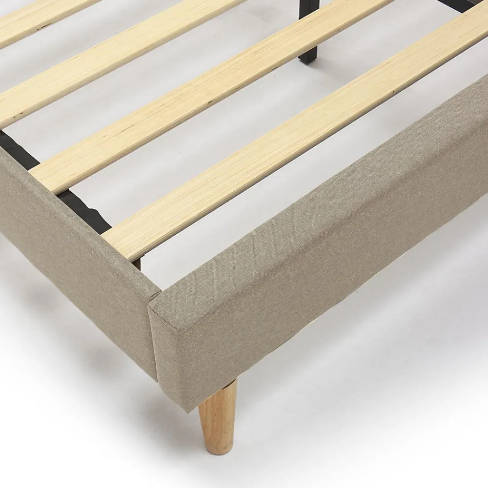 Cadre de lit plateforme Aroma capitonné 30 cm, 150x190 cm, Beige>Vs Venta-Stock Clearance
