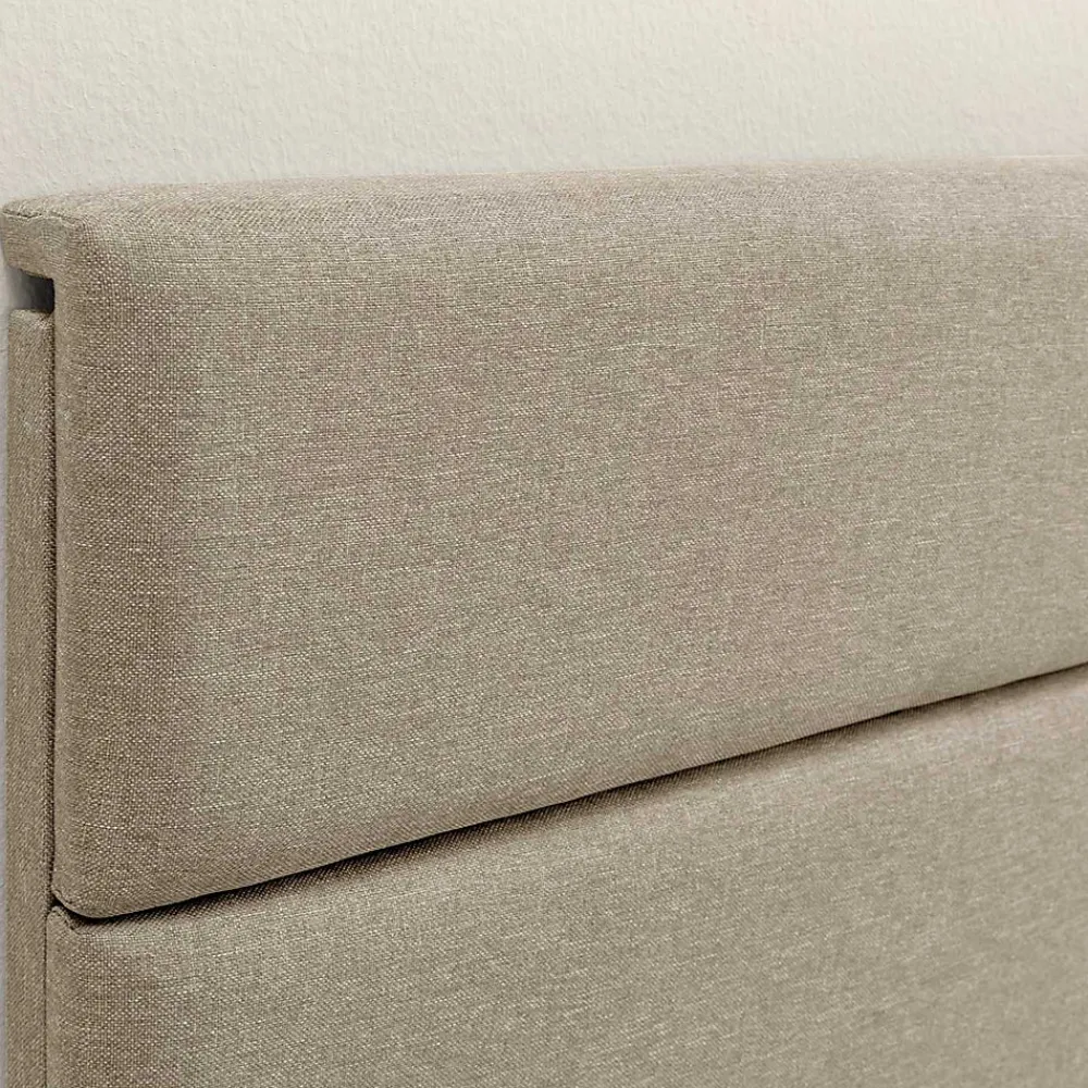 Cadre de lit plateforme Aroma capitonné 30 cm, 150x190 cm, Beige>Vs Venta-Stock Clearance