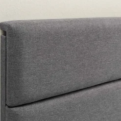 Cadre de lit plateforme Aroma capitonné 30 cm, 150x190 cm, Gris foncé><noscript><img width=