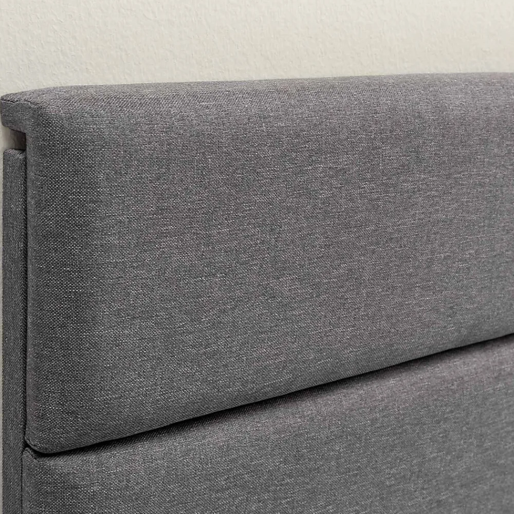 Cadre de lit plateforme Aroma capitonné 30 cm, 150x190 cm, Gris foncé>Vs Venta-Stock New