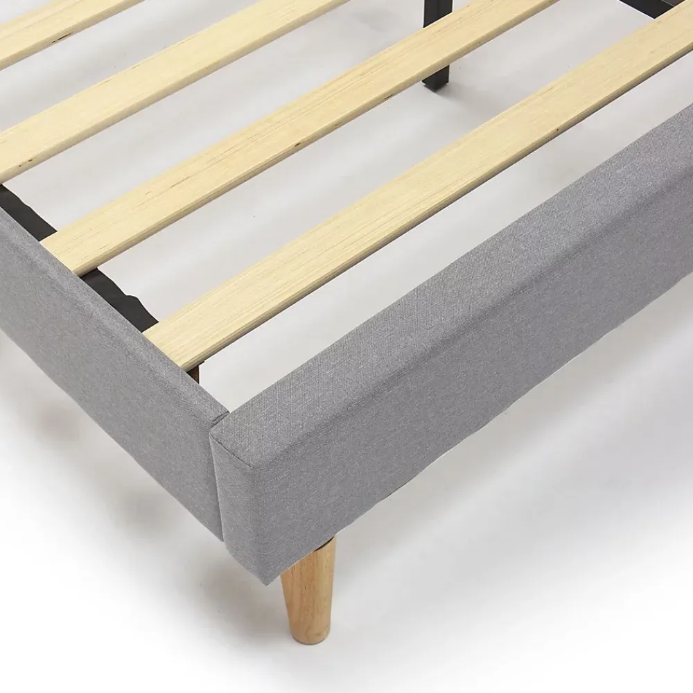 Vs Venta-Stock Cadre de lit plateforme Aroma capitonné 30 cm, 140x190 cm, Gris clair* Sommier