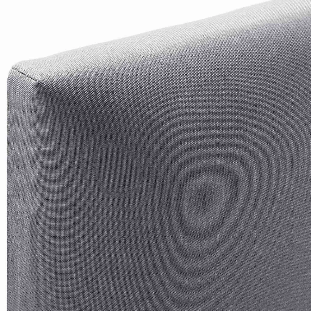 Vs Venta-Stock Cadre de lit rembourré Lauren 30 cm, 140 x 190 cm, Gris foncé* Sommier