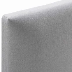 Vs Venta-Stock Cadre de lit rembourré Lauren 30 cm, 150 x 190 cm, Gris clair* Sommier