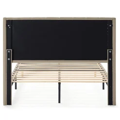 Cadre de lit rembourré Noelia 30 cm, 90x190 cm, Beige><noscript><img data-lazyloaded=
