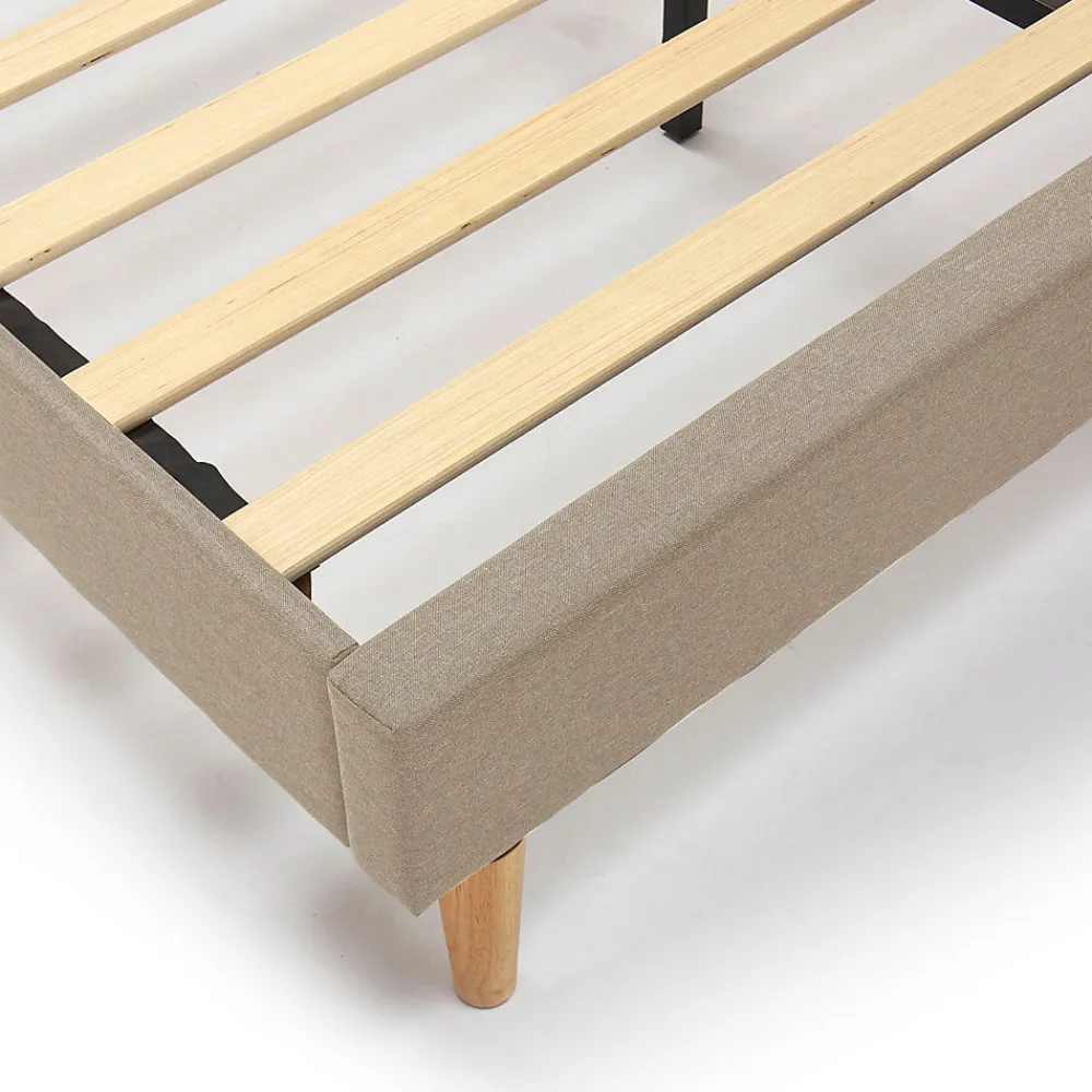 Cadre de lit rembourré Noelia 30 cm, 90x190 cm, Beige>Vs Venta-Stock Discount