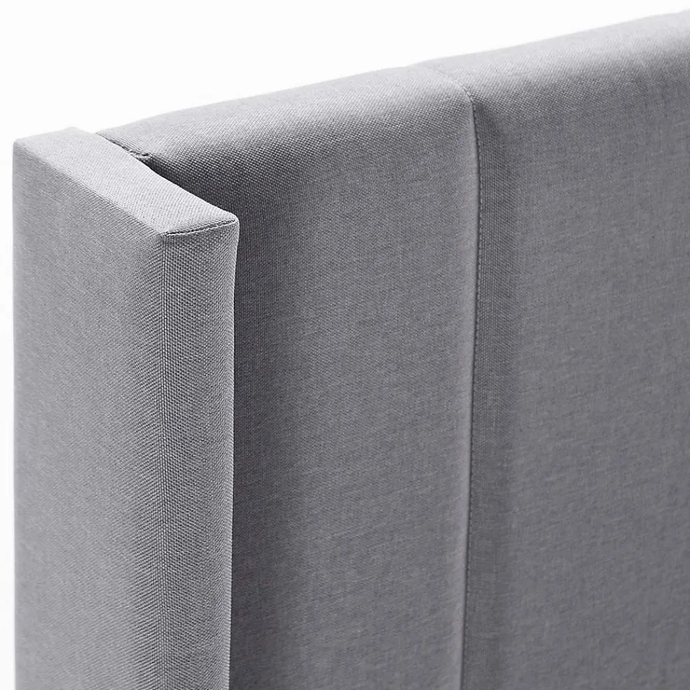 Vs Venta-Stock Cadre de lit rembourré Noelia 30 cm, 150x190 cm, Gris foncé* Sommier