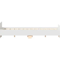 Cadre de lit sans matelas blanc 120x190 cm><noscript><img width=