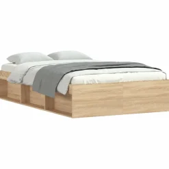 Vidaxl Cadre de lit sans matelas chêne sonoma 120x190 cm* Sommier