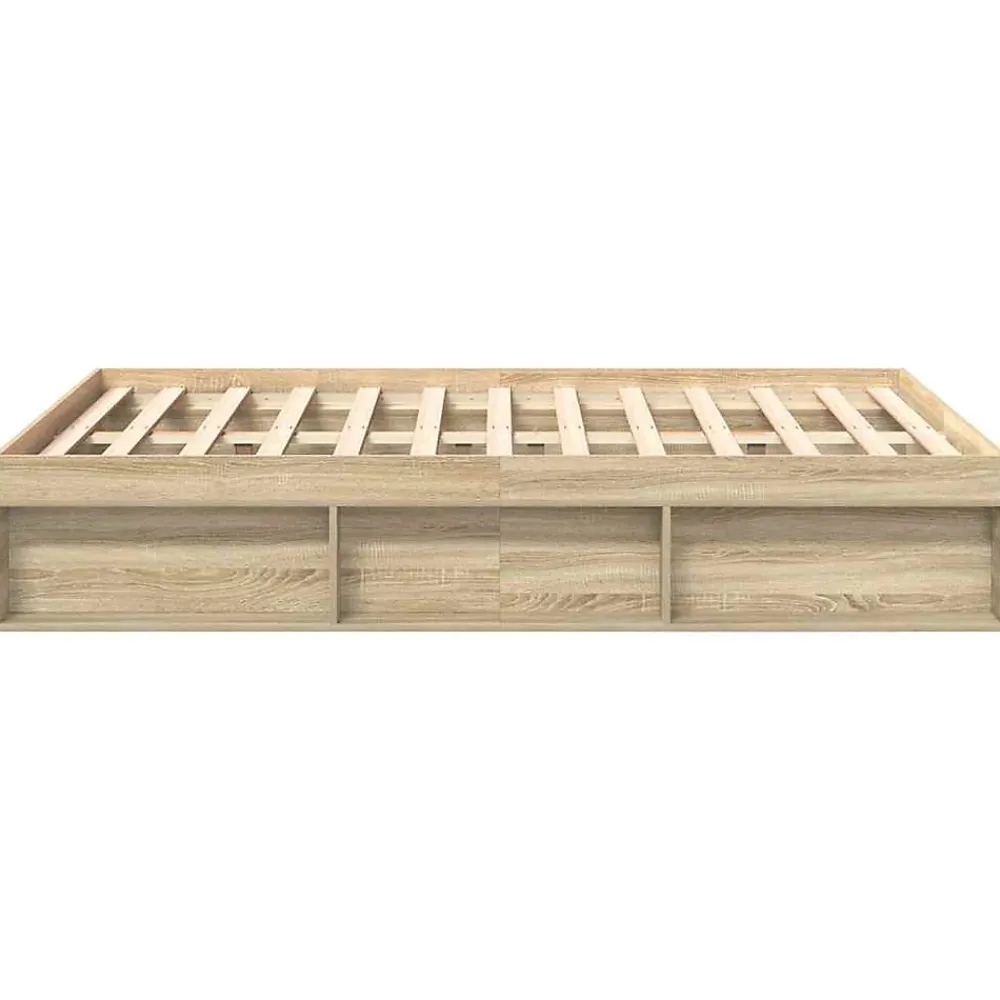 Vidaxl Cadre de lit sans matelas chêne sonoma 120x190 cm* Sommier