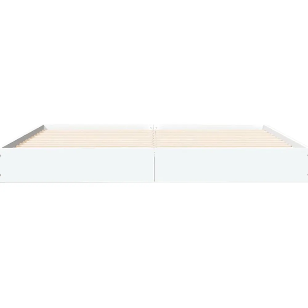 Vidaxl Cadre de lit sans matelas blanc 160x200 cm bois d ingénierie* Sommier