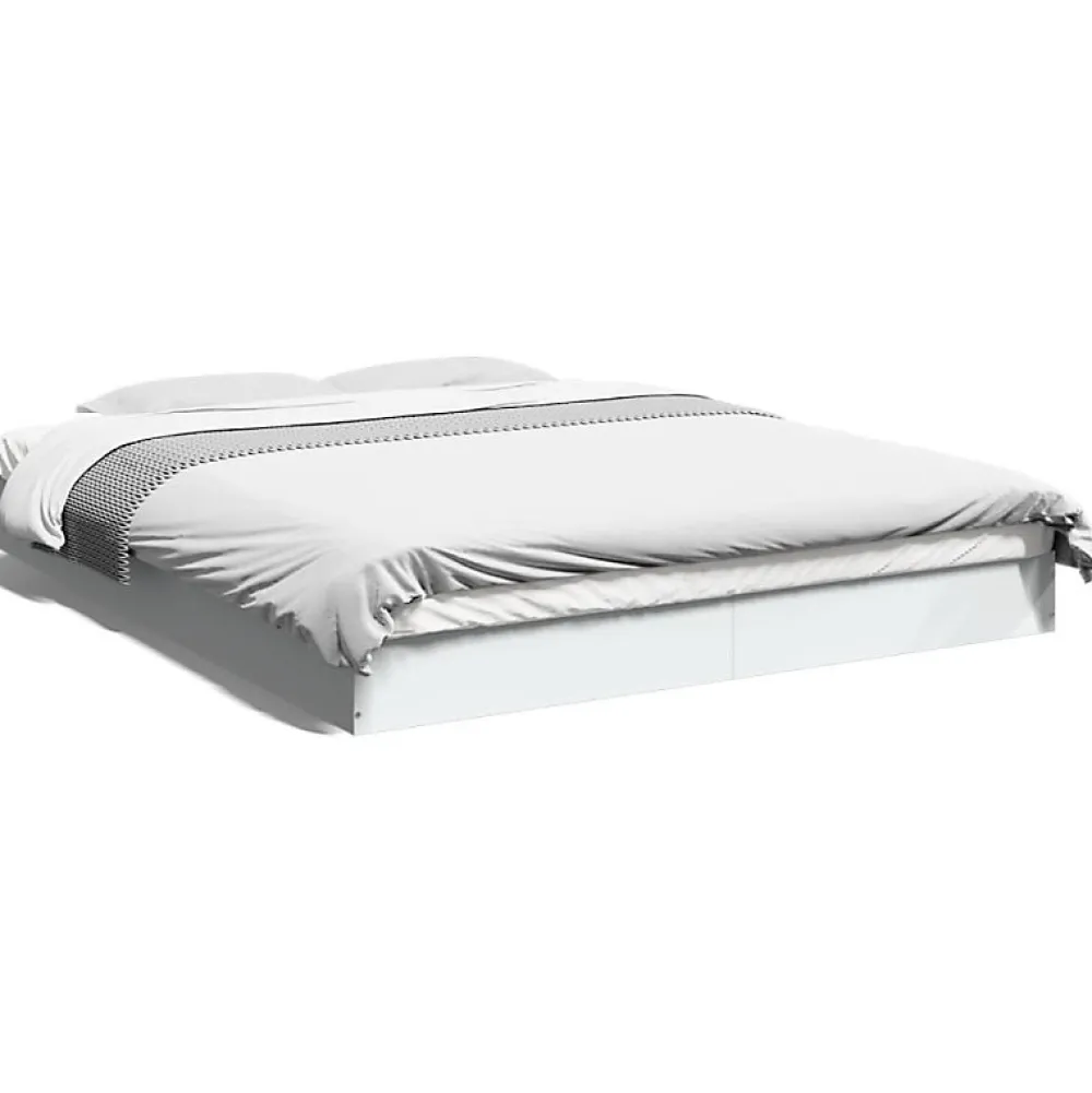 Vidaxl Cadre de lit sans matelas blanc 160x200 cm bois d ingénierie* Sommier
