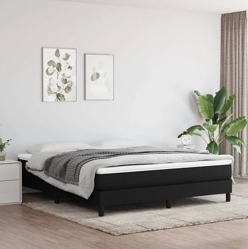 Cadre de lit sans matelas noir 180x200 cm tissu>Vidaxl Discount
