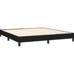 Cadre de lit sans matelas noir 180x200 cm tissu><noscript><img width=