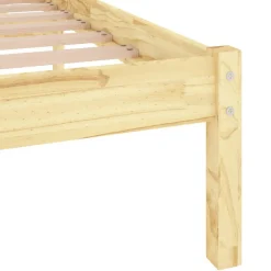 Cadre de lit sans matelas bois massif 140x190 cm><noscript><img width=