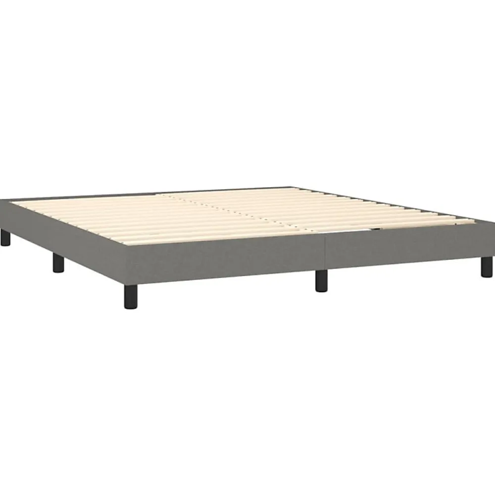 Vidaxl Cadre de lit sans matelas gris foncé 180x200 cm tissu* Sommier