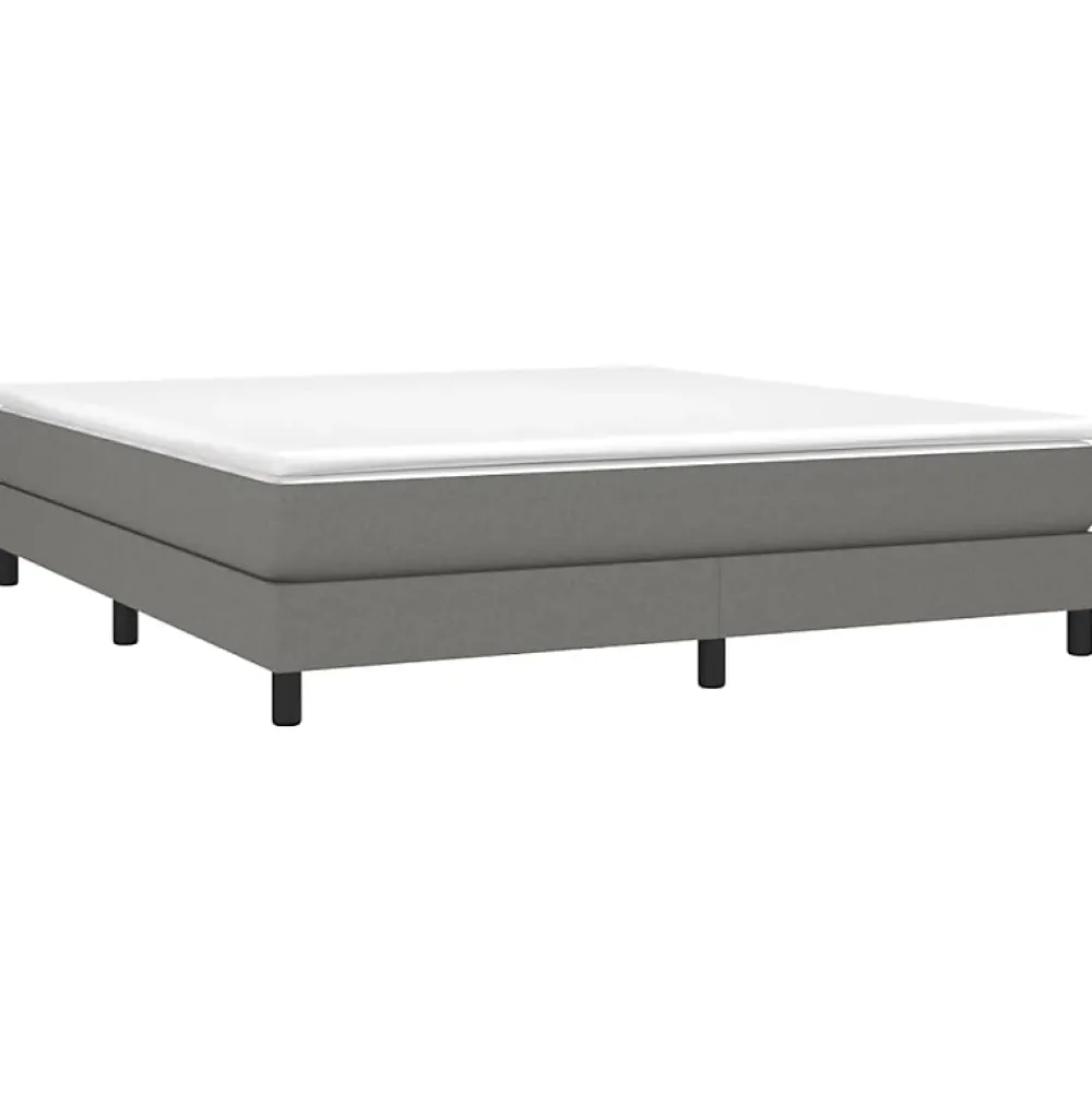 Vidaxl Cadre de lit sans matelas gris foncé 180x200 cm tissu* Sommier