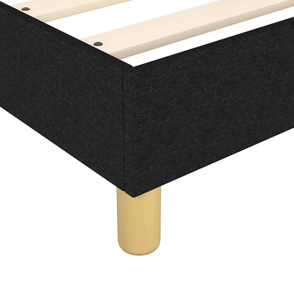 Vidaxl Cadre de lit sans matelas noir 180x200 cm tissu* Sommier