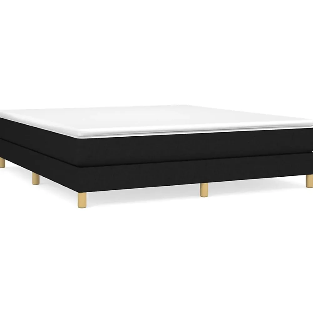 Vidaxl Cadre de lit sans matelas noir 180x200 cm tissu* Sommier