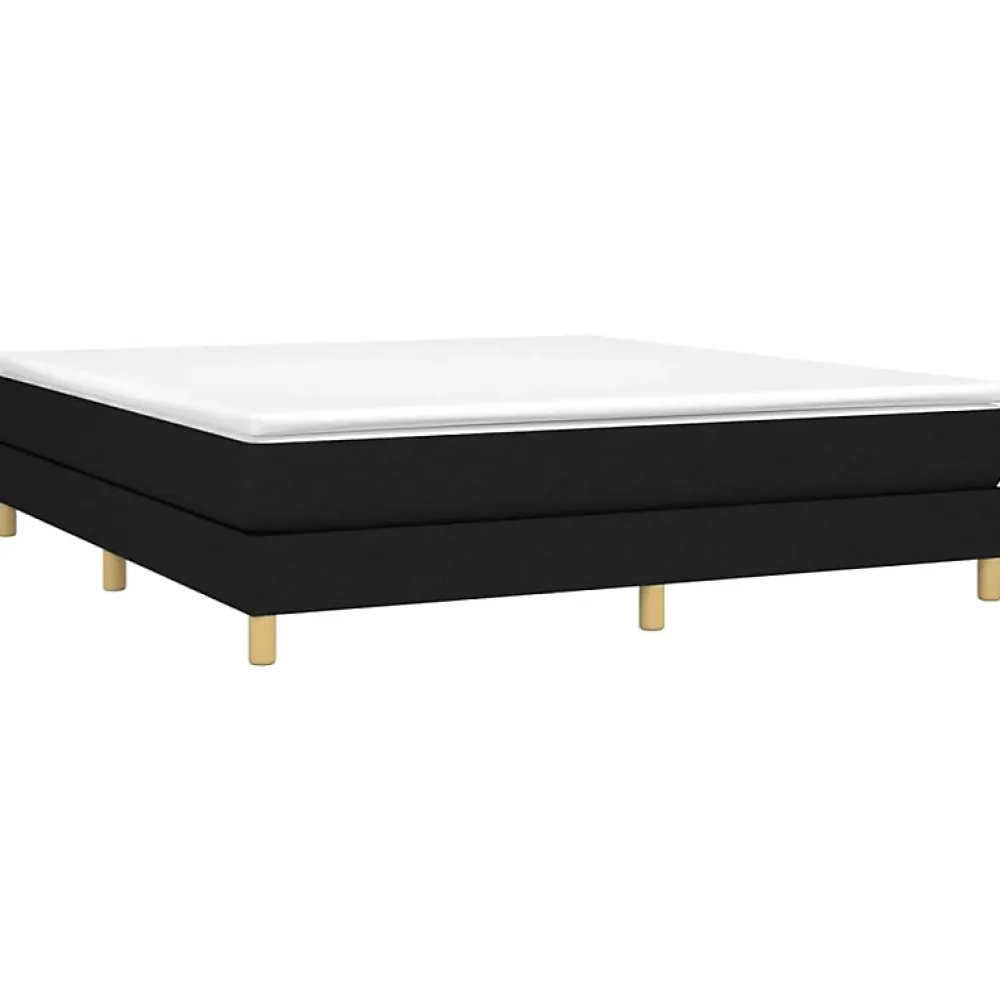 Vidaxl Cadre de lit sans matelas noir 180x200 cm tissu* Sommier