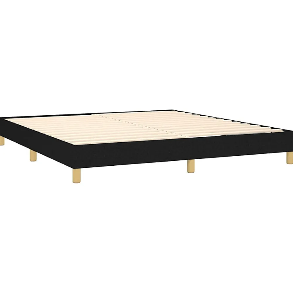 Vidaxl Cadre de lit sans matelas noir 180x200 cm tissu* Sommier