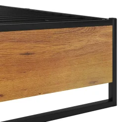 Cadre de lit sans matelas noir métal 160x200 cm><noscript><img width=